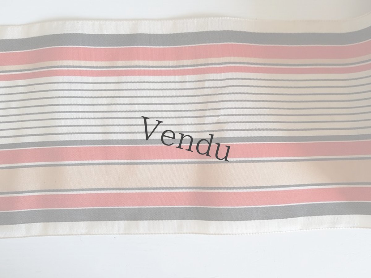 画像6: フランスアンティーク　レトロなストライプのリボン Rouge (6)