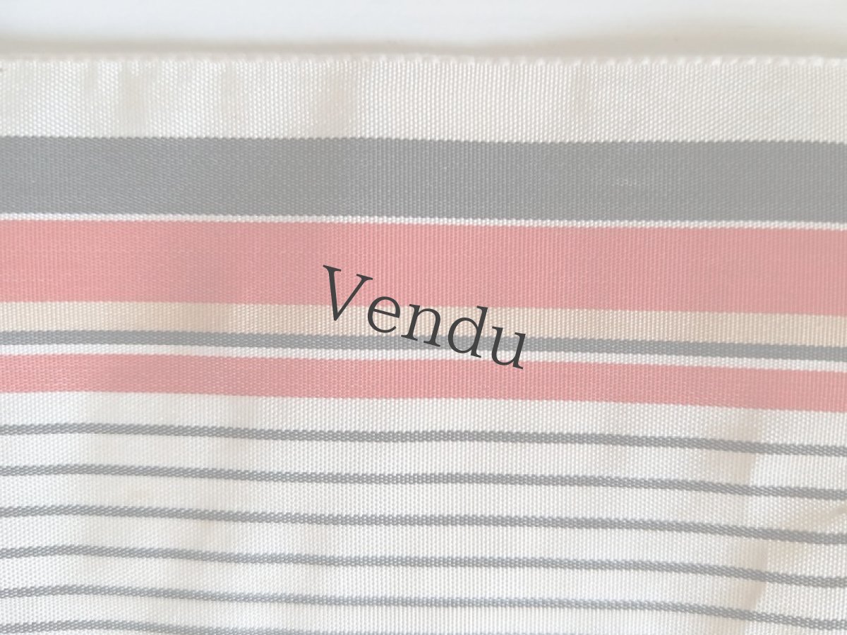 画像7: フランスアンティーク　レトロなストライプのリボン Rouge (7)