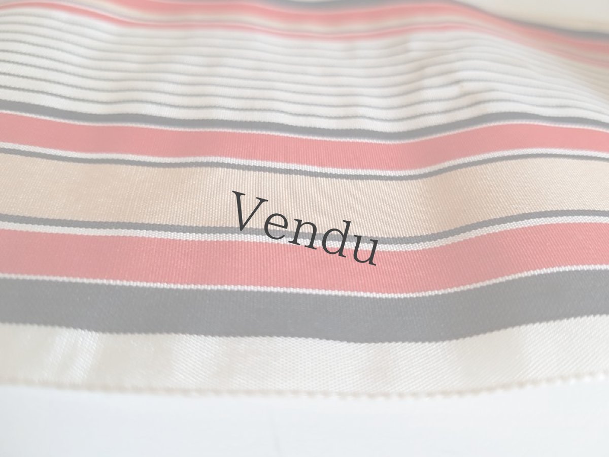 画像8: フランスアンティーク　レトロなストライプのリボン Rouge (8)