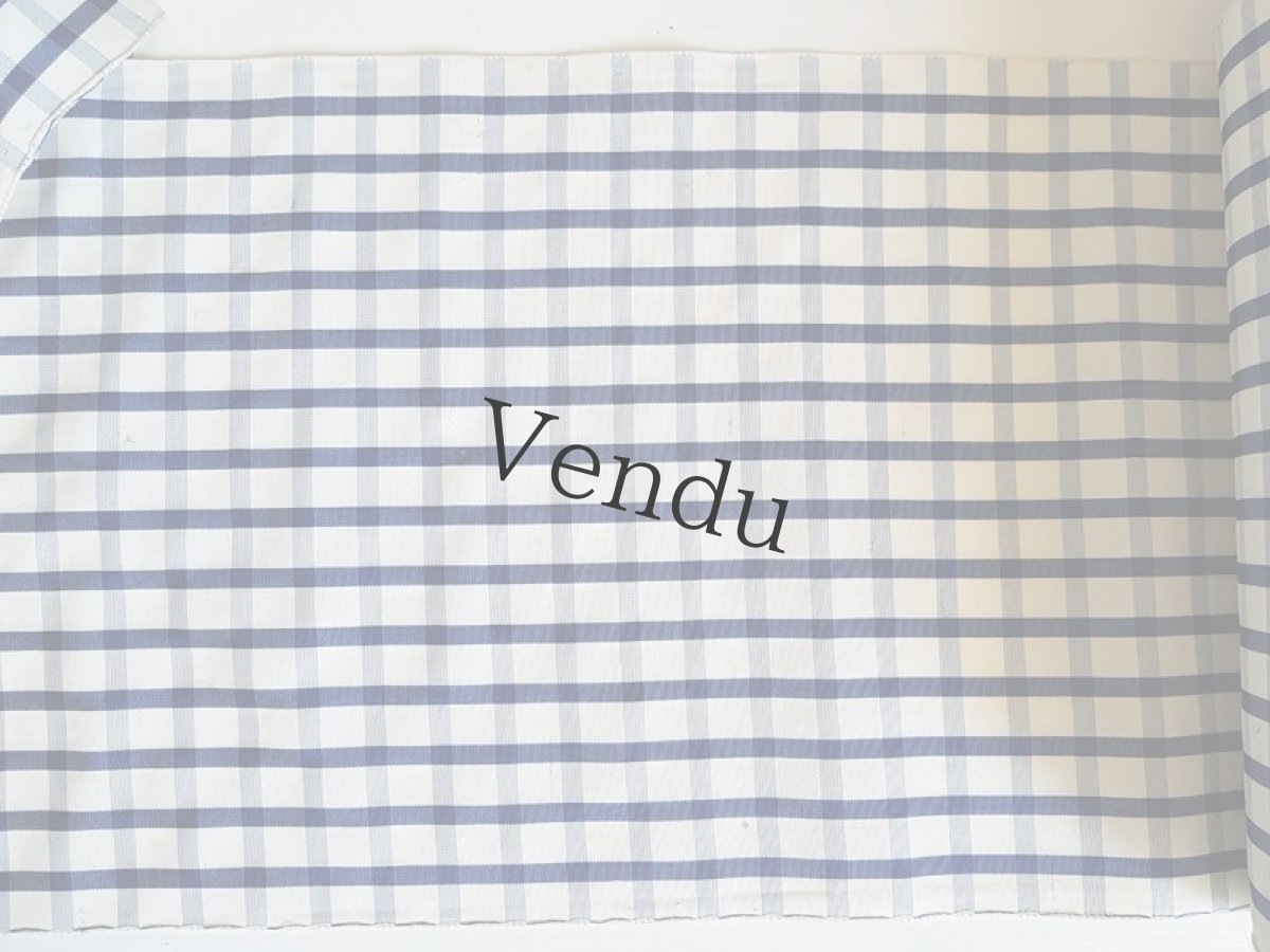 画像6: フランスアンティーク　レトロなチェックのリボン (6)