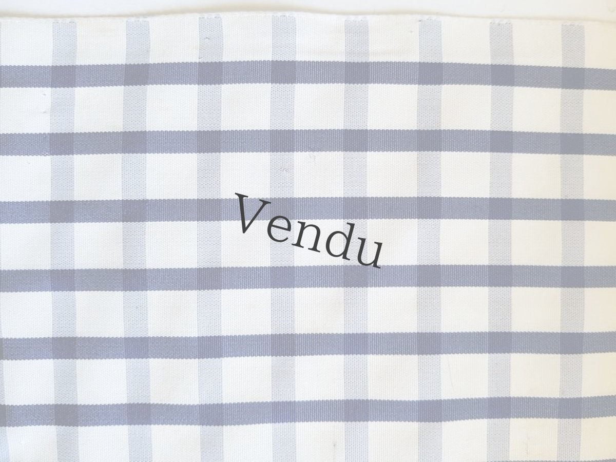 画像7: フランスアンティーク　レトロなチェックのリボン (7)