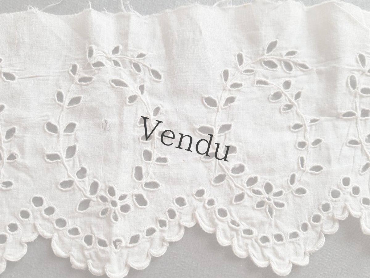 画像4: 【ご予約品】フランスアンティーク　スカラップレースセット (4)