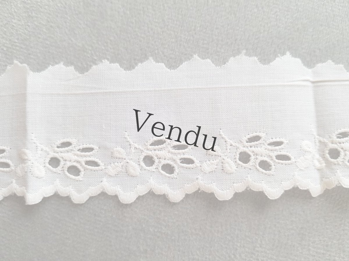 画像7: 【ご予約品】フランスアンティーク　スカラップレースセット (7)