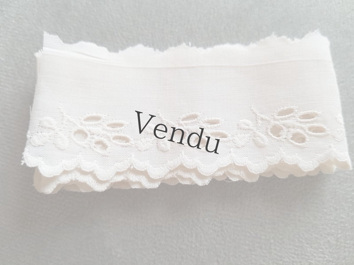 画像8: 【ご予約品】フランスアンティーク　スカラップレースセット (8)