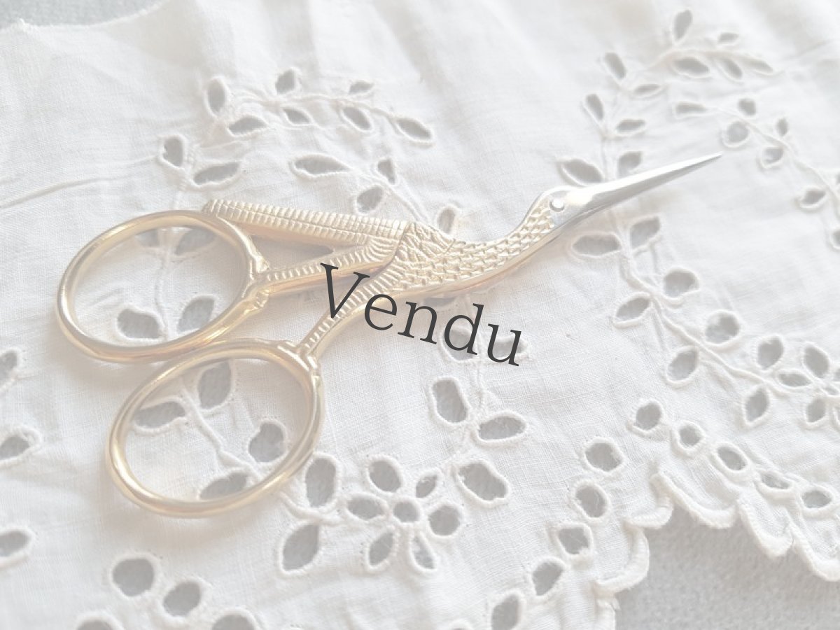 画像2: フランス　コウノトリの手芸はさみ D'or (2)