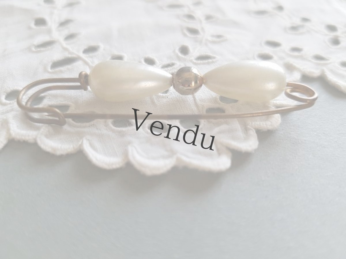 画像3: フランスアンティーク　パールのブローチ (3)