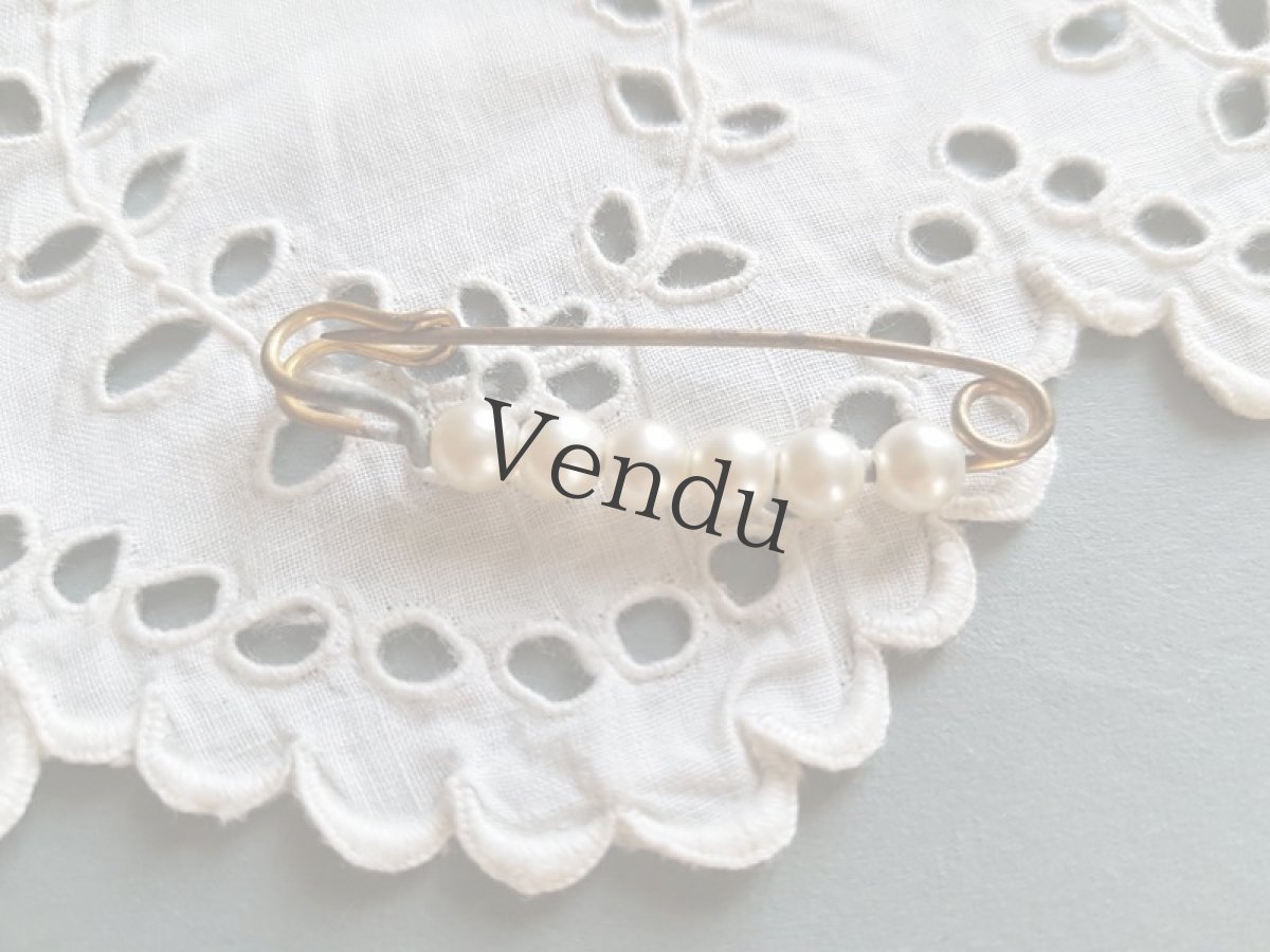 画像2: フランスアンティーク　パールのブローチ (2)