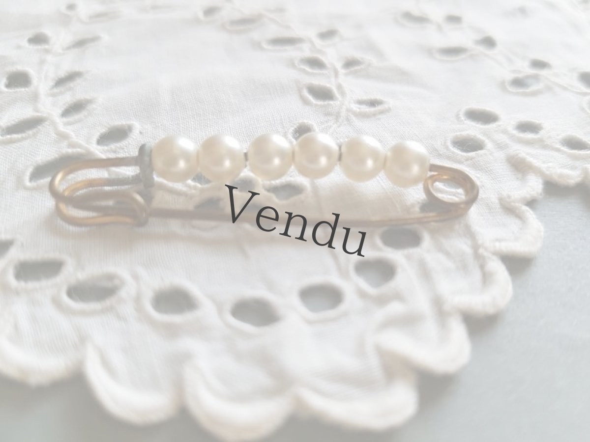 画像3: フランスアンティーク　パールのブローチ (3)