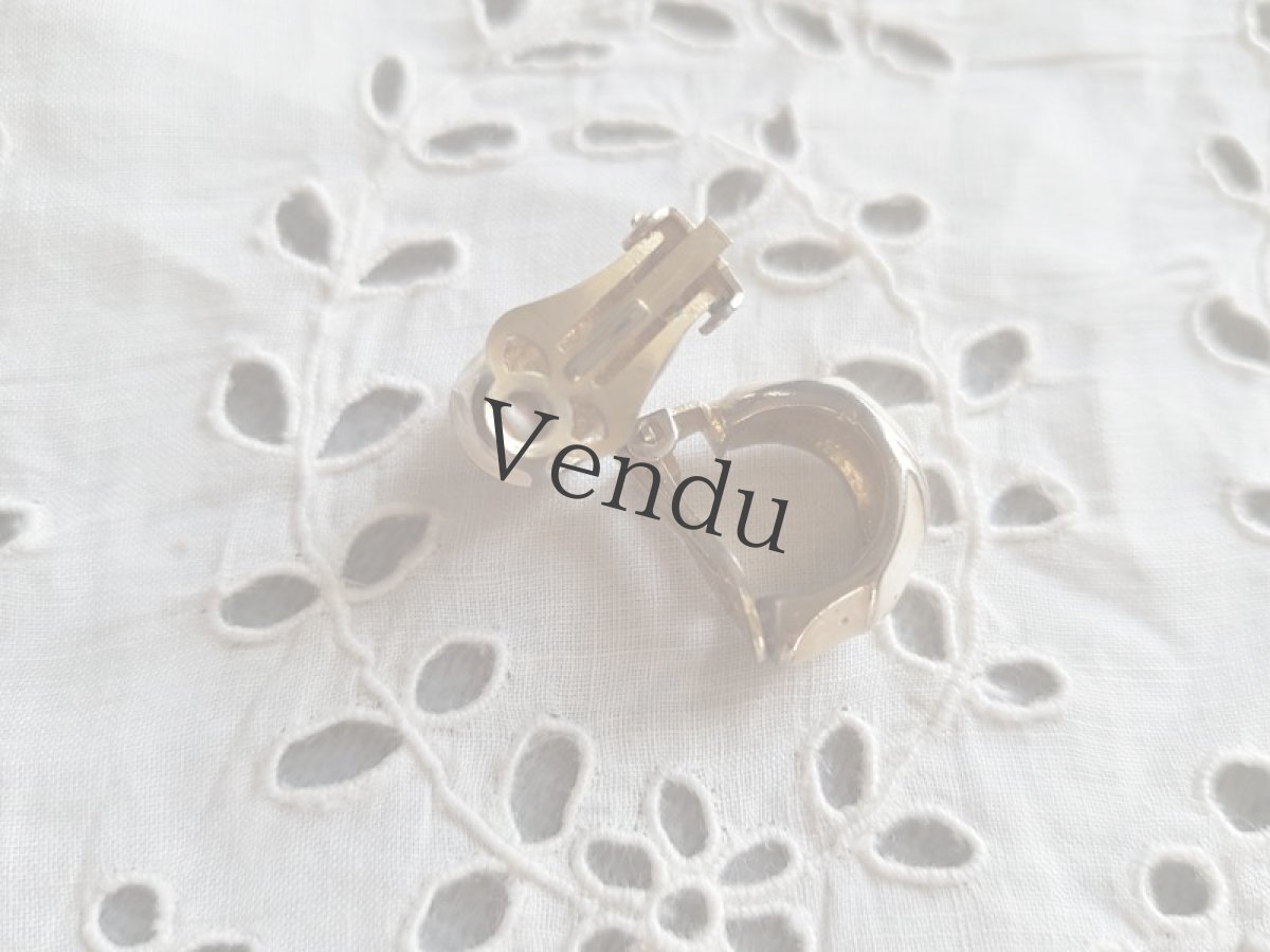 画像4: フランスヴィンテージ　イヤリング Blanc (4)