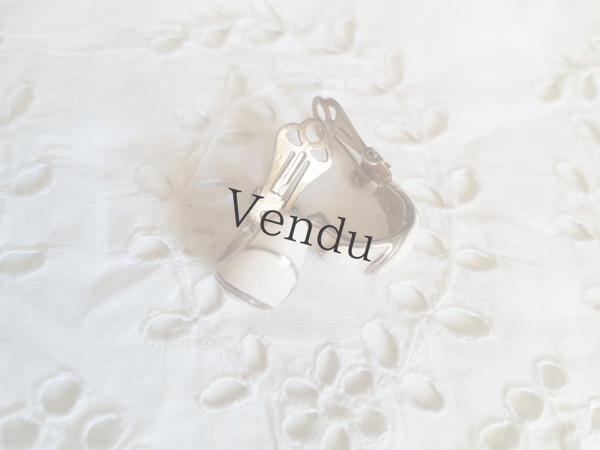 画像5: フランスヴィンテージ　イヤリング Blanc (5)