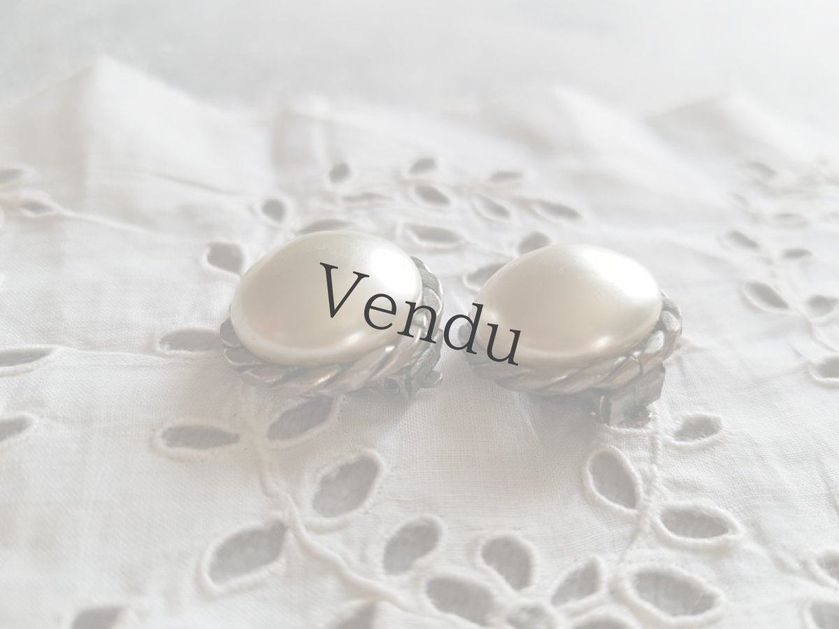 画像5: 【ご予約品】フランスヴィンテージ　パールのイヤリング (5)