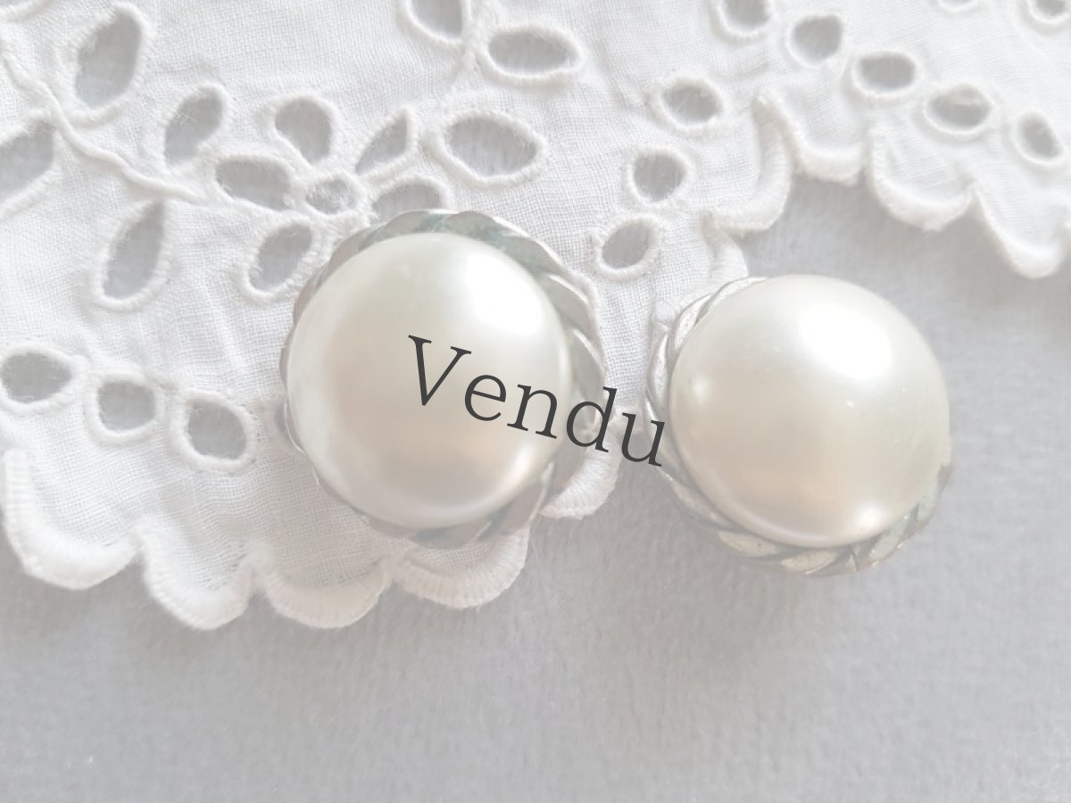 画像3: 【ご予約品】フランスヴィンテージ　パールのイヤリング (3)