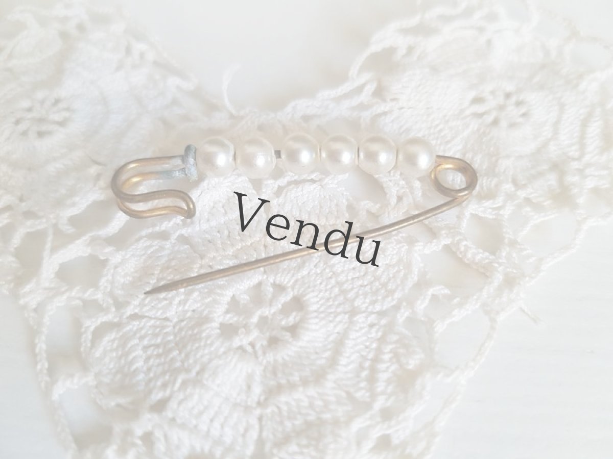 画像4: フランスアンティーク　パールのブローチ (4)