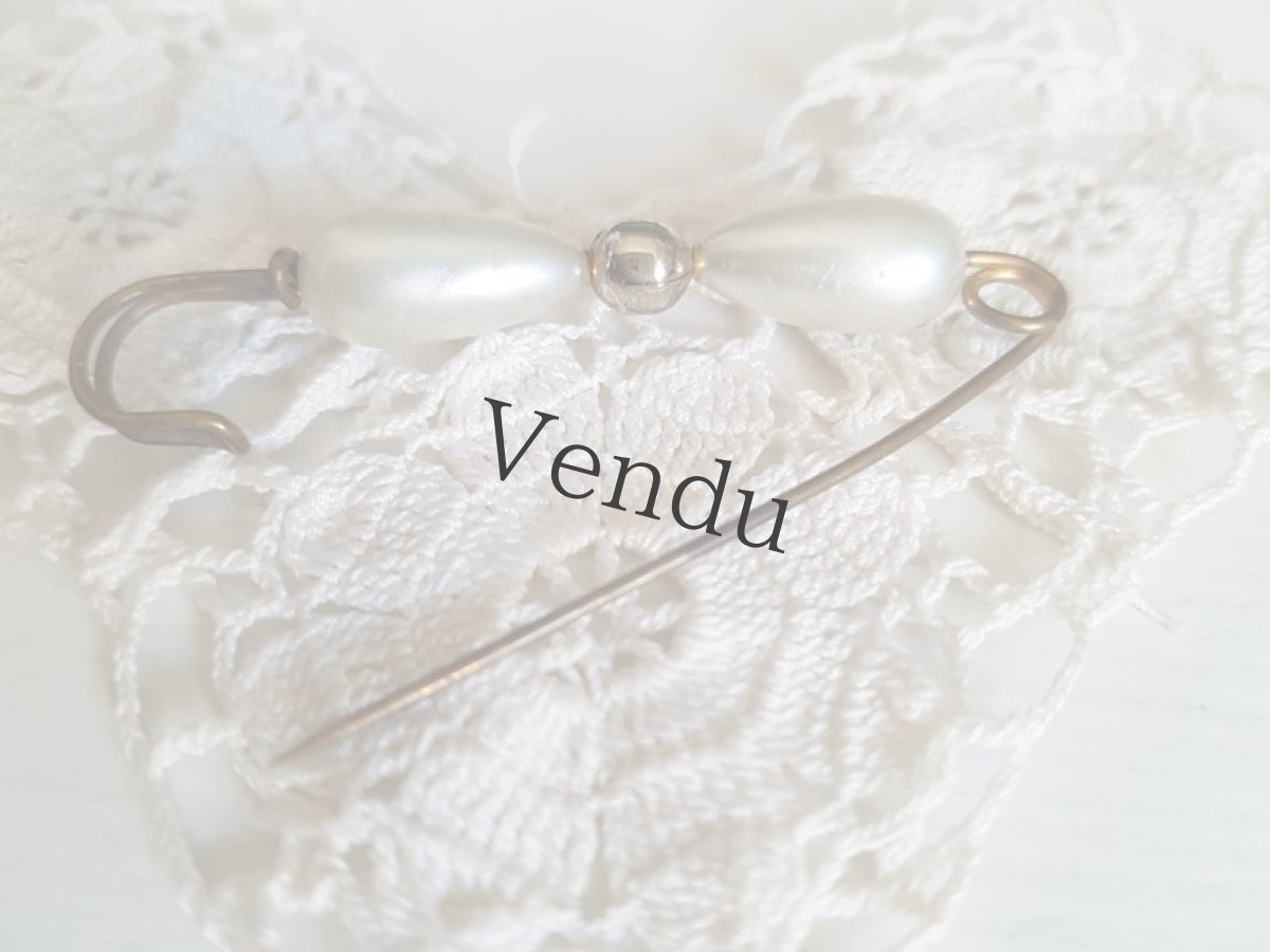 画像4: フランスアンティーク　パールのブローチ (4)