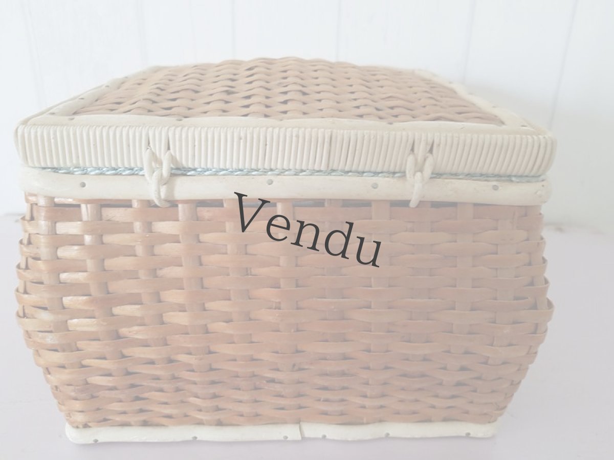 画像10: チェコスロバキアヴィンテージ　パニエ型お裁縫箱 (10)