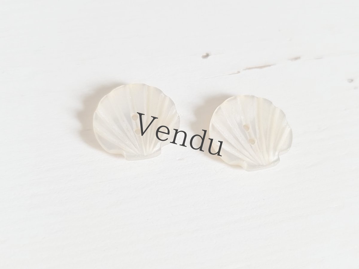 画像4: フランスアンティーク　貝のかたちの貝ボタン13mm (4)