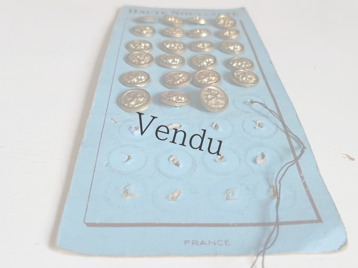 画像5: フランスヴィンテージ　ゴールドメタルボタンシート13mm (5)