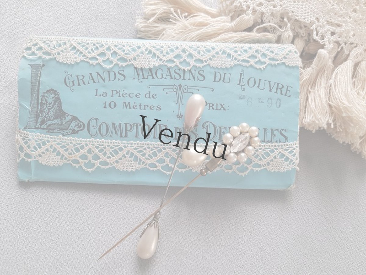 画像9: フランスアンティーク　パールのエパングル 9.3cm (9)