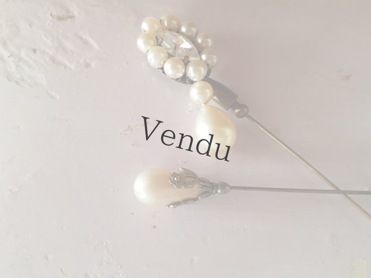 画像2: フランスアンティーク　パールのエパングル 9.3cm (2)