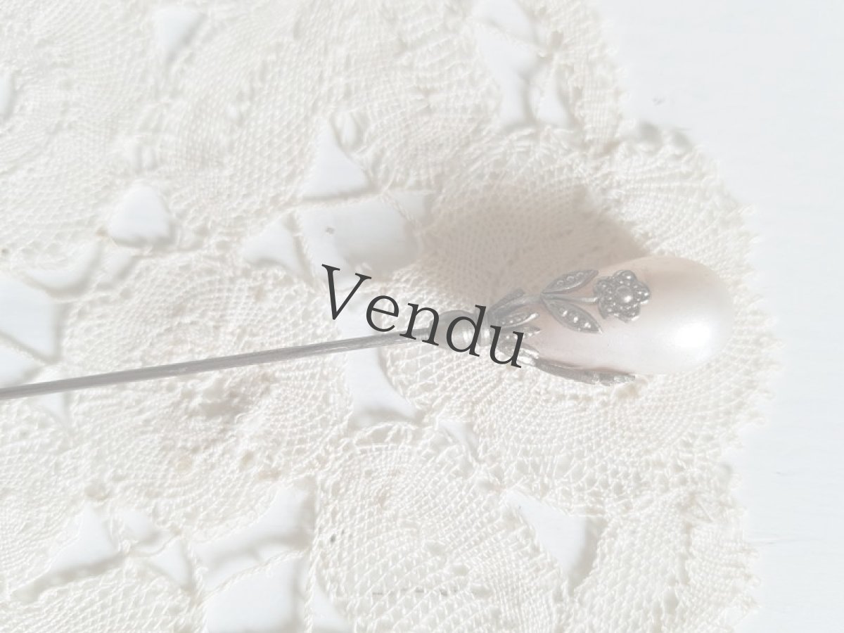 画像4: フランスアンティーク　パールのエパングル 9.3cm (4)