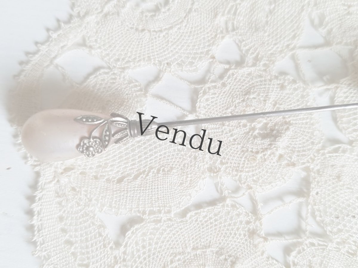 画像5: フランスアンティーク　パールのエパングル 9.3cm (5)