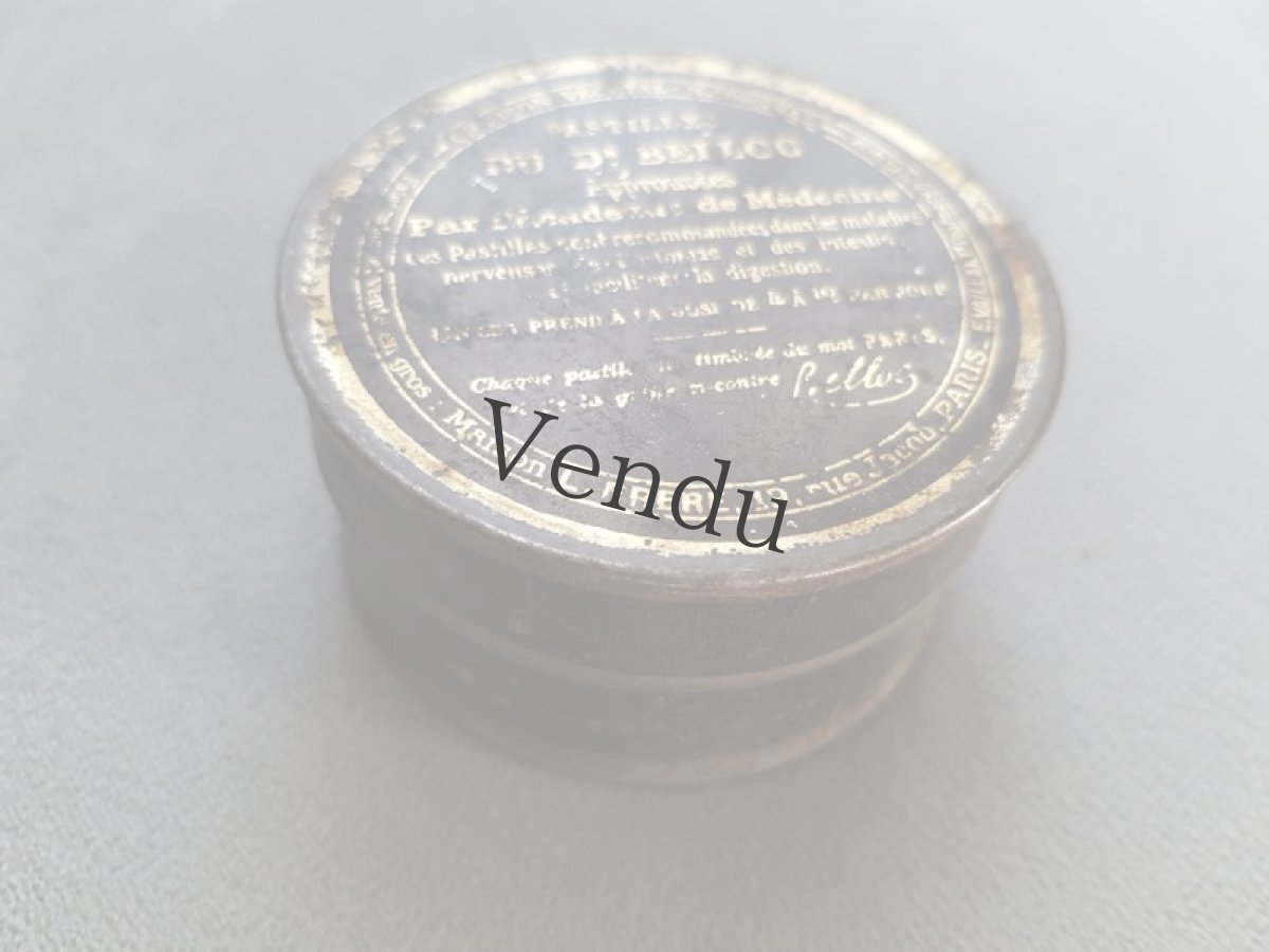 画像2: フランスヴィンテージ　ファーマシーTin缶　フック付き (2)