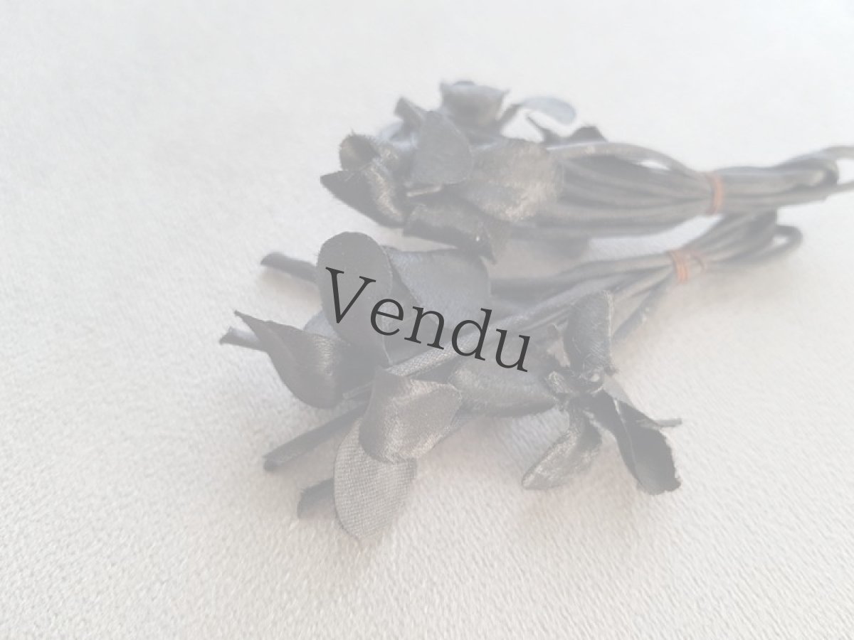 画像3: 【ご予約品】フランスアンティーク　布花 スミレNoir (3)