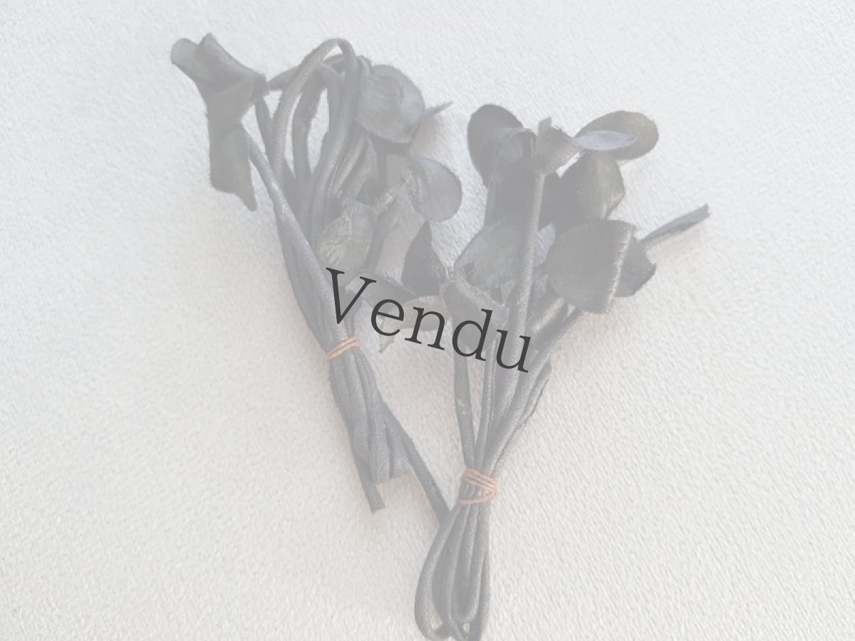 画像6: 【ご予約品】フランスアンティーク　布花 スミレNoir (6)