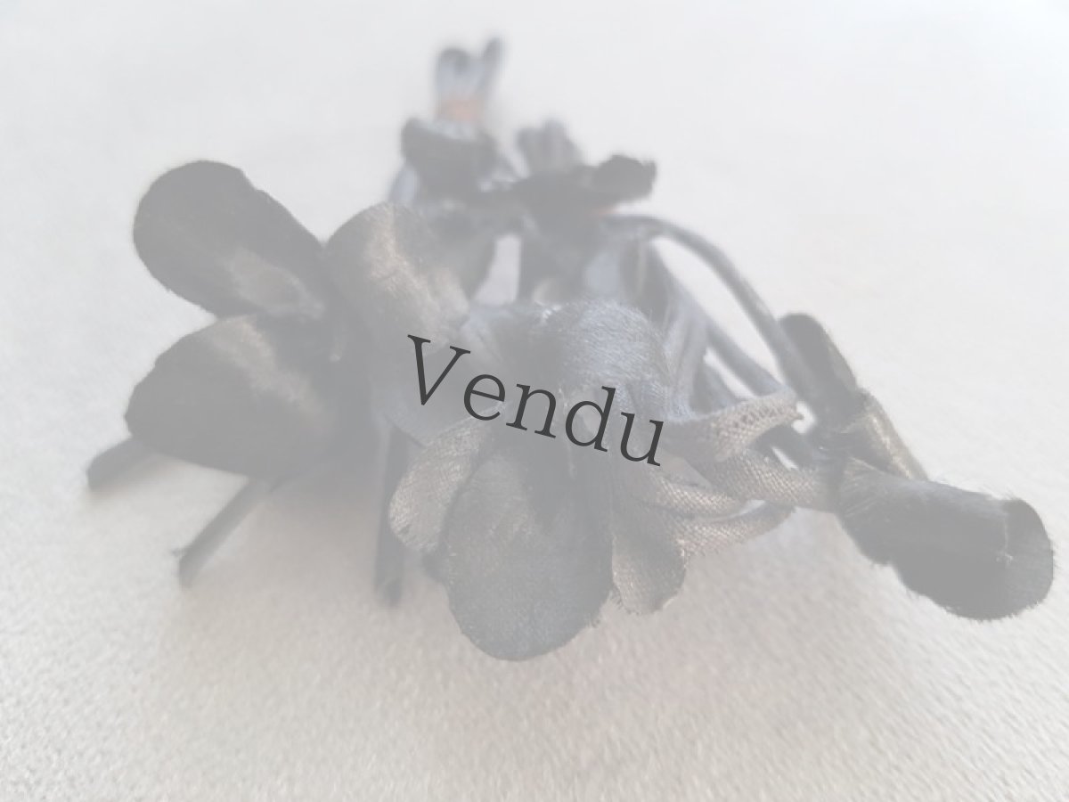 画像5: 【ご予約品】フランスアンティーク　布花 スミレNoir (5)