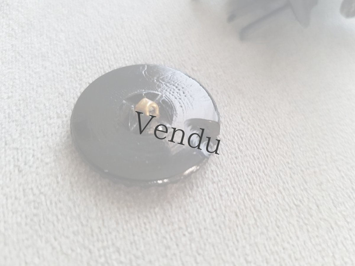 画像5: フランスアンティーク　フレンチジェットボタン27mm (5)