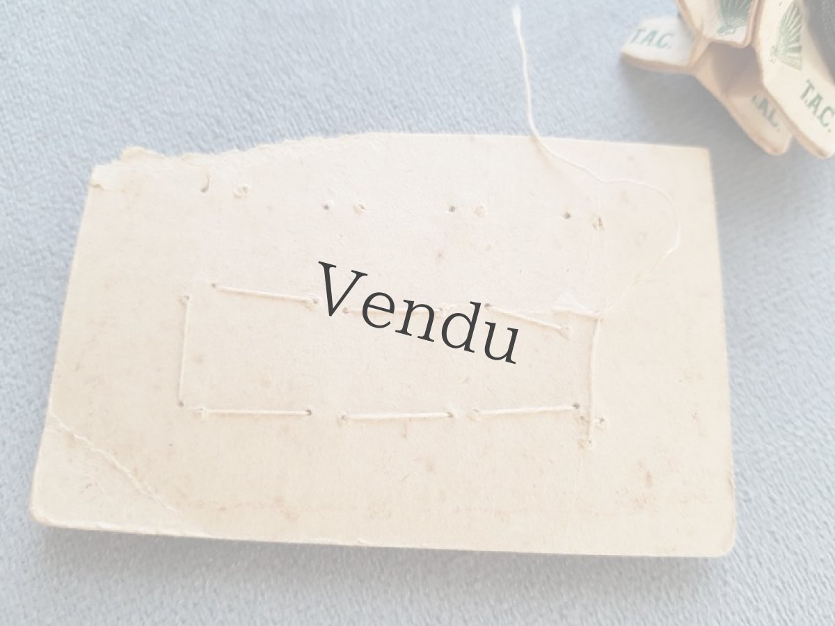 画像5: フランスアンティーク　ドール用フレンチジェットボタンシート  7mm (5)