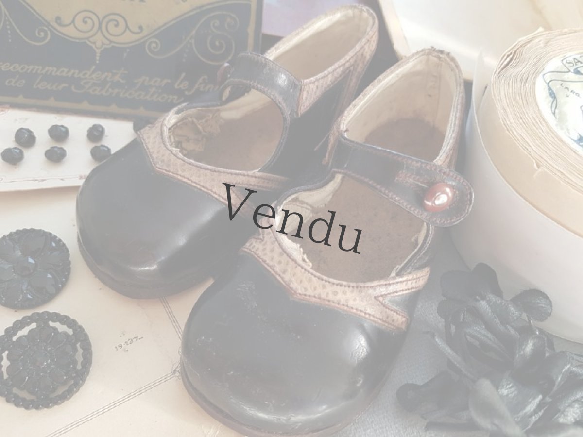 画像10: フランスアンティーク　少女の靴 (10)