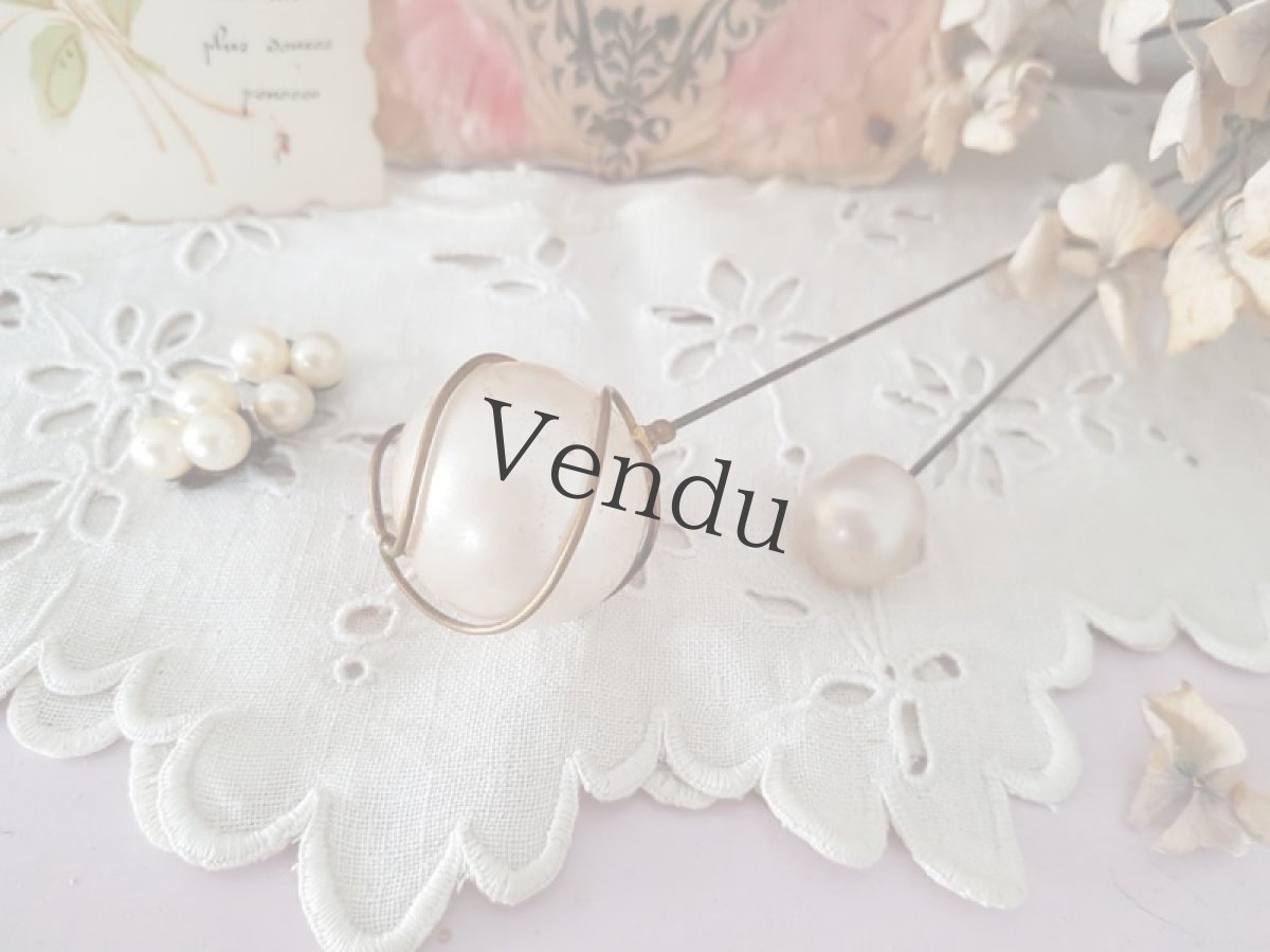 画像5: フランスヴィンテージ　パールのイヤリング (5)