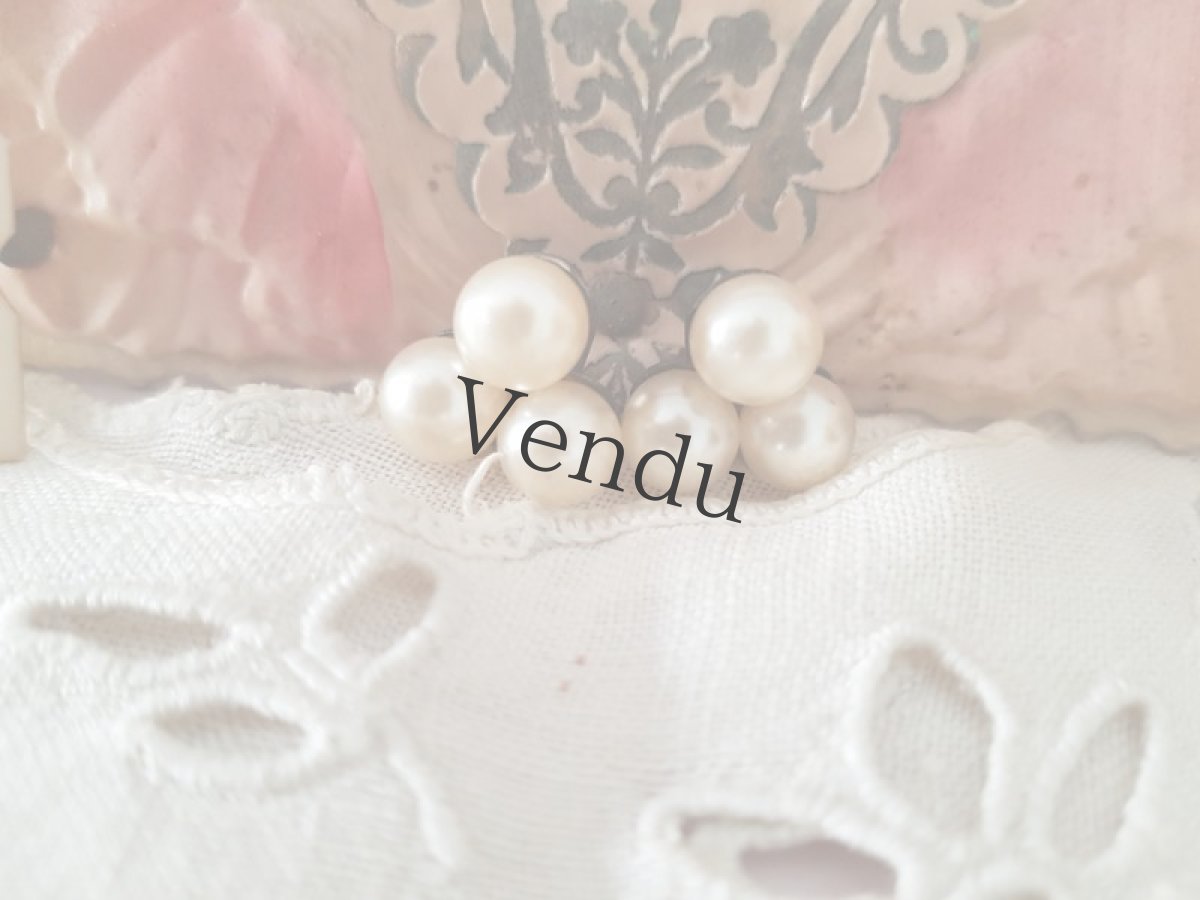 画像3: フランスヴィンテージ　パールのイヤリング (3)