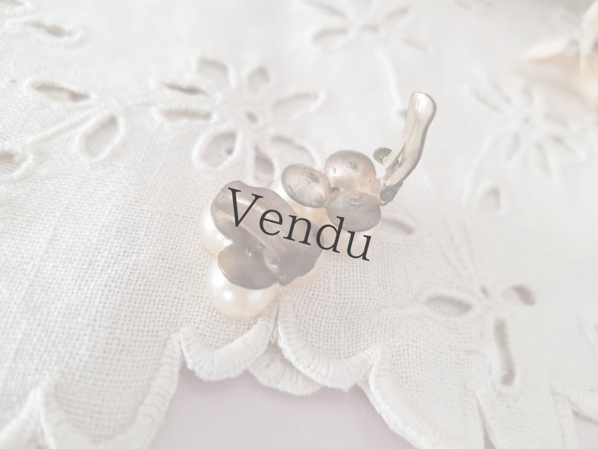 画像4: フランスヴィンテージ　パールのイヤリング (4)