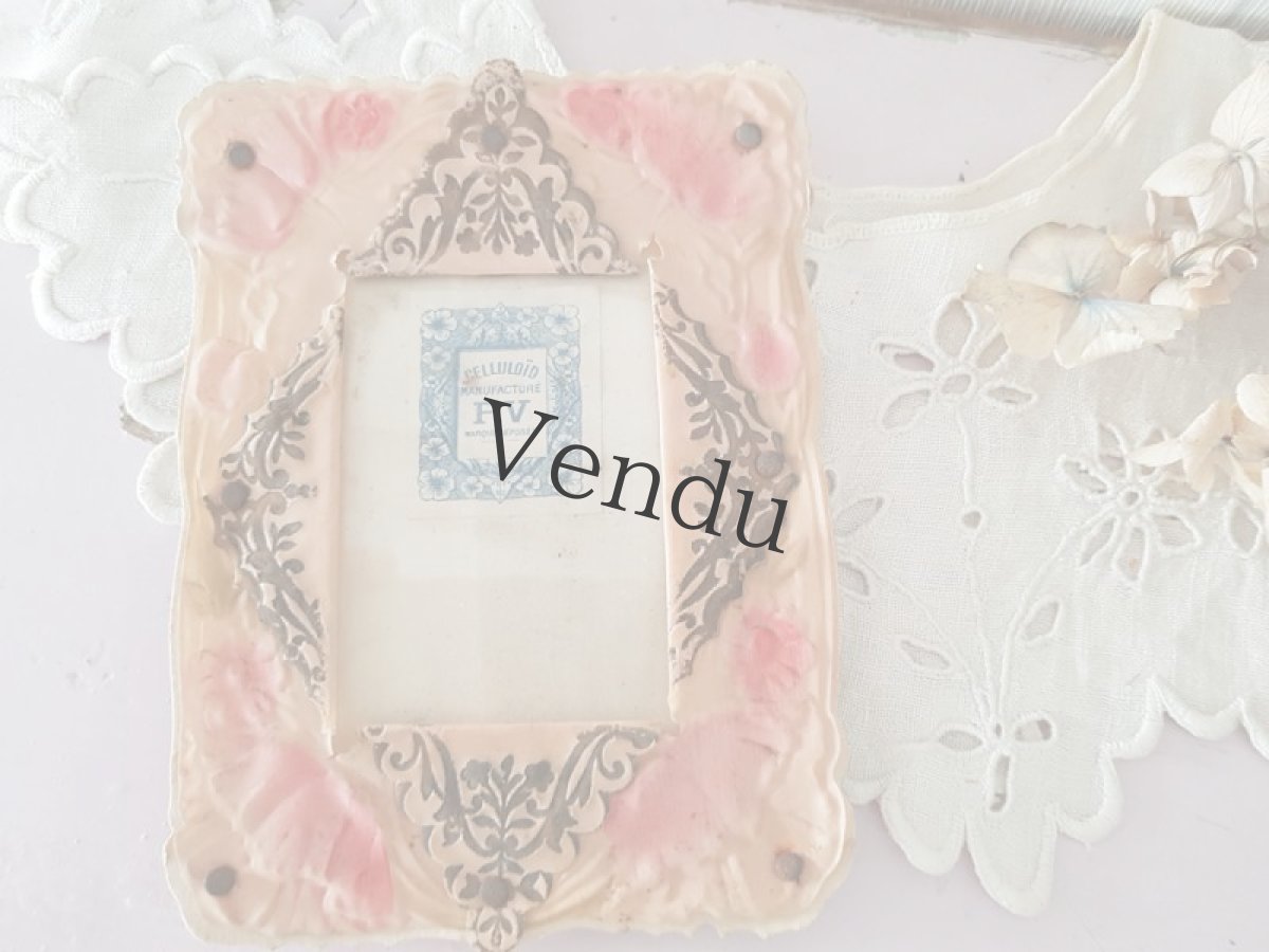 画像2: フランスアンティーク　セルロイドのフォトフレーム (2)