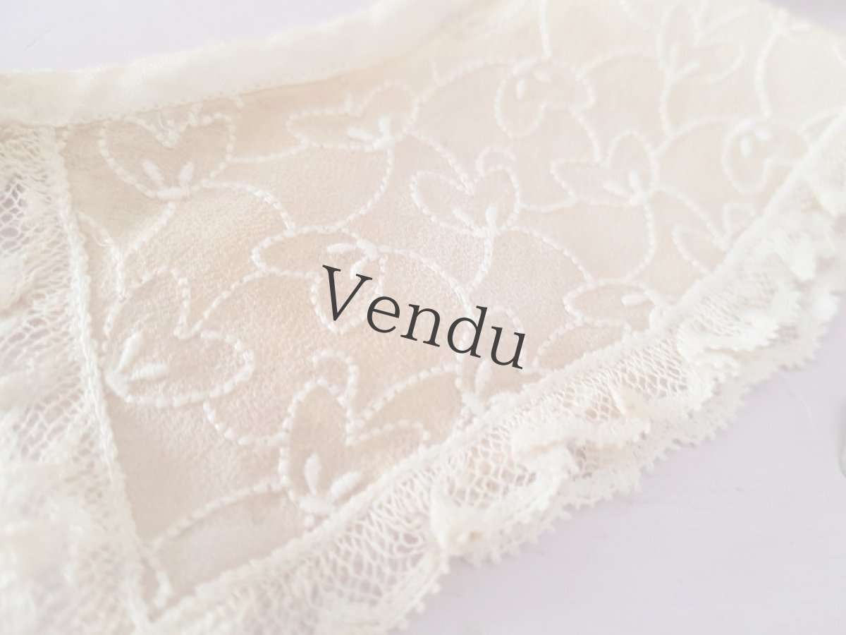 画像3: フランスヴィンテージ　オーガンジーのつけ襟 (3)