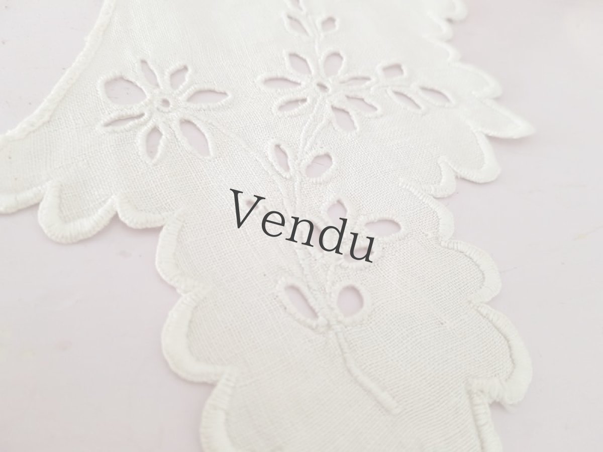 画像5: フランスアンティーク　カットワークのつけ襟 (5)