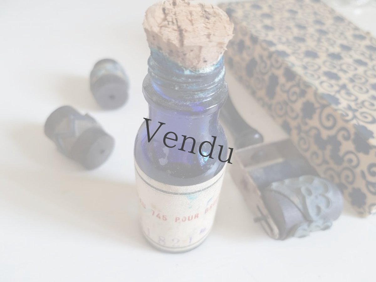 画像4: フランスアンティーク　箱入り刺繍スタンプセット　インクつき (4)