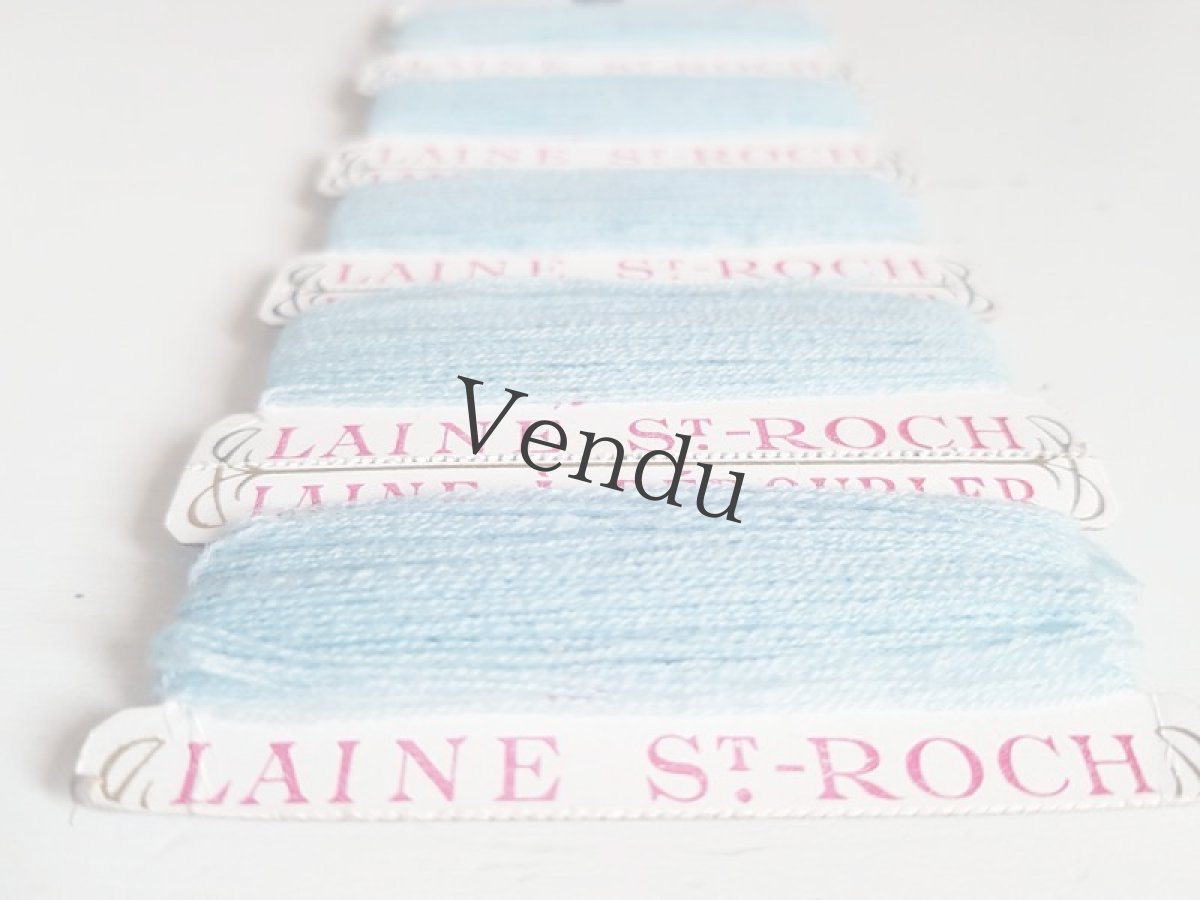 画像5: フランスアンティーク　紙製糸巻き　ノスタルジックな水色 (5)