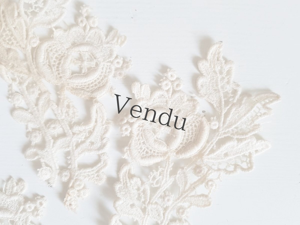 画像8: フランスヴィンテージ　レースのお花モティーフセット (8)