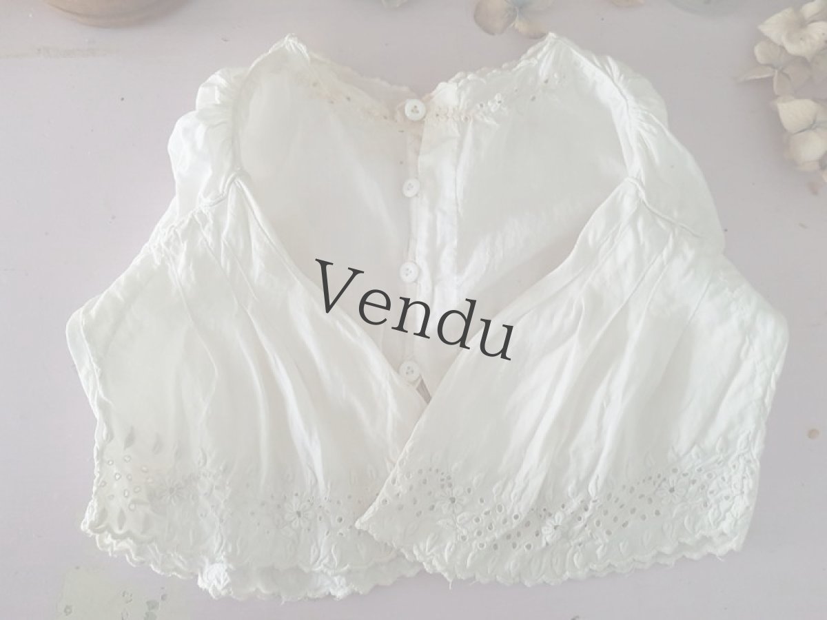 画像2: フランスアンティーク　べべの可愛いブラウス (2)