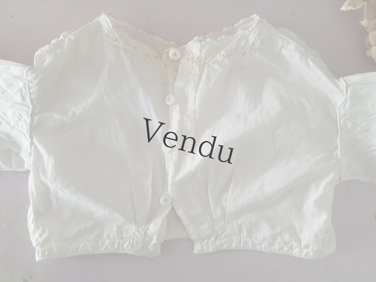 画像5: フランスアンティーク　べべの可愛いブラウス (5)