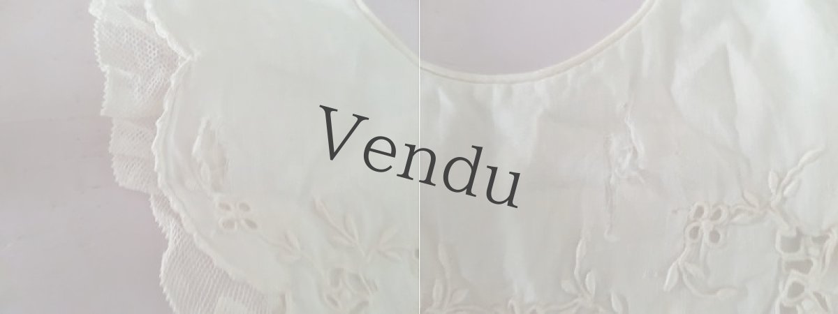 画像7: フランスアンティーク　カットワーク刺繍のバボワール (7)