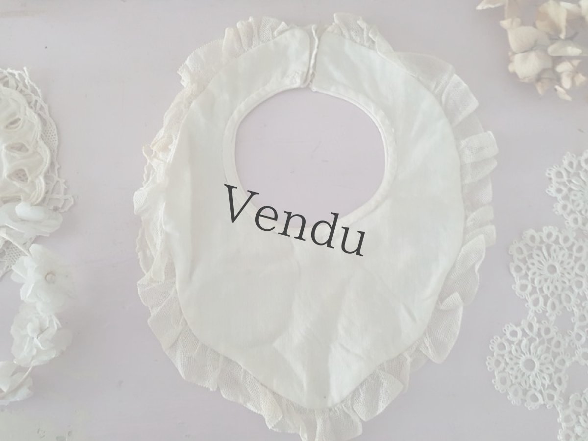 画像5: フランスアンティーク　カットワーク刺繍のバボワール (5)