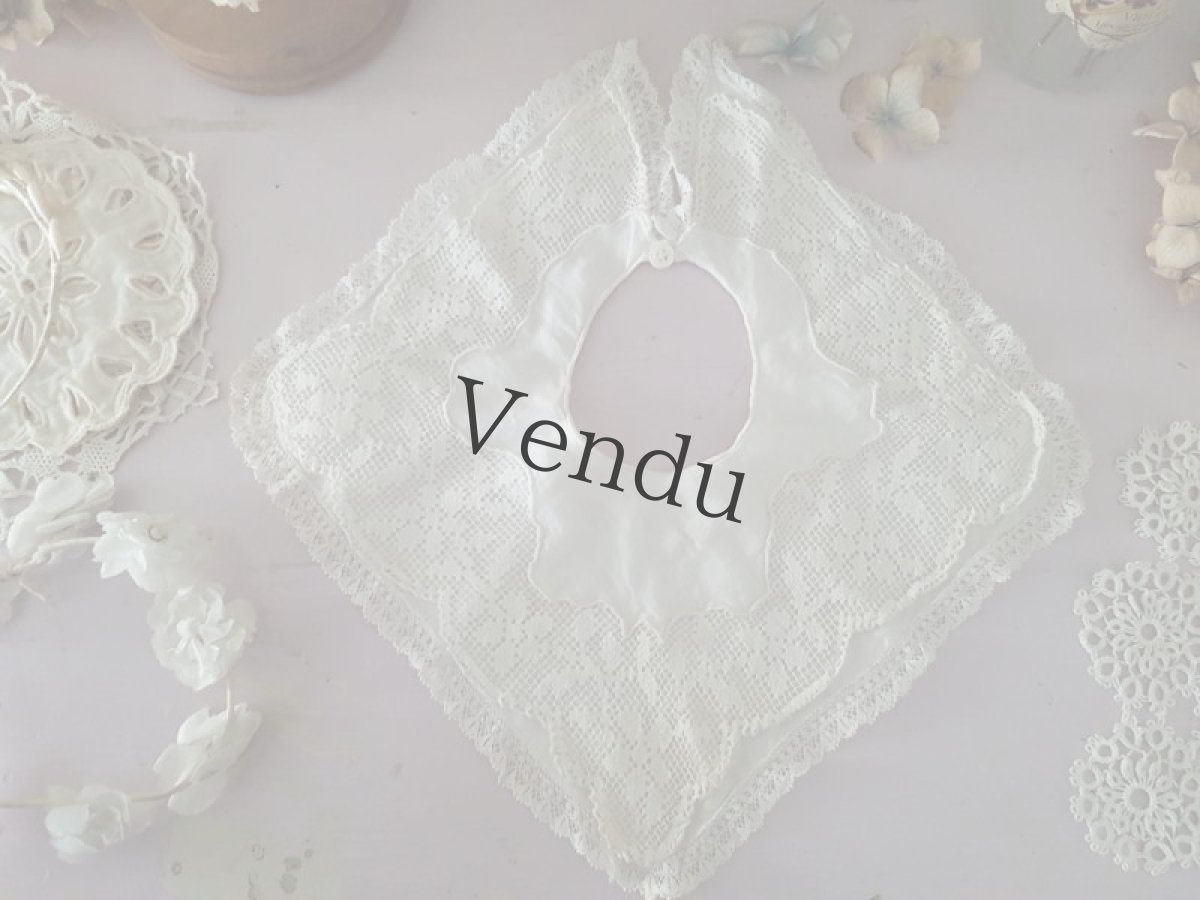 画像3: フランスアンティーク　フィレレースのバボワール (3)