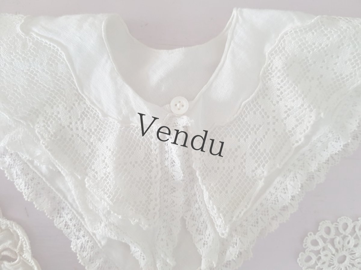 画像6: フランスアンティーク　フィレレースのバボワール (6)