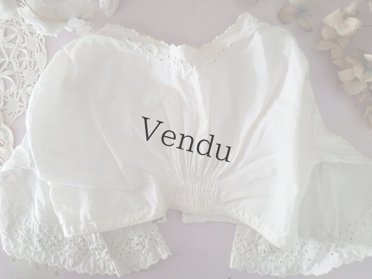 画像7: フランスアンティーク　べべの可愛いブラウス (7)