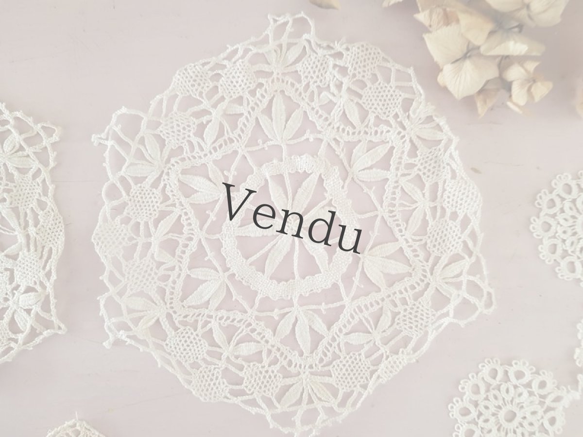 画像3: フランスヴィンテージ　少しおおきめレースモティーフ (3)