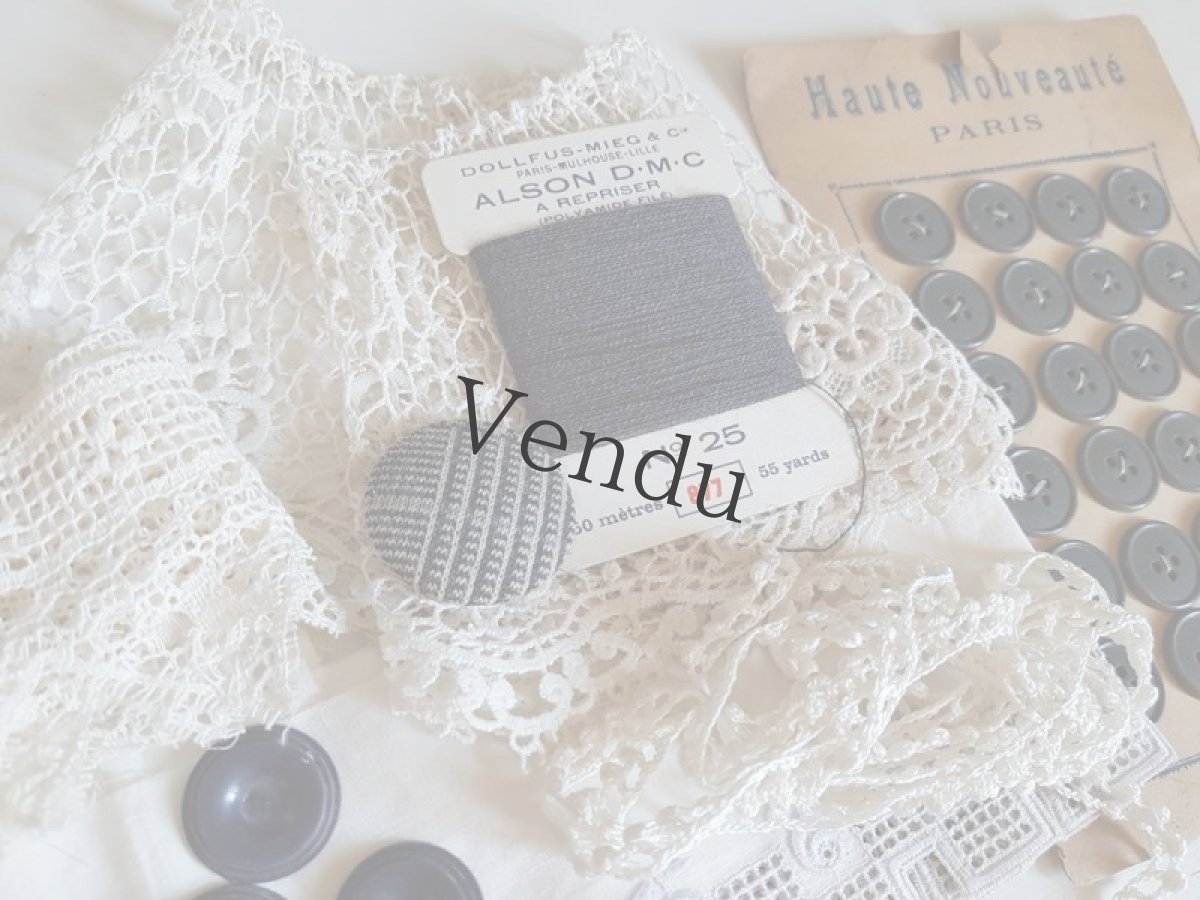 画像2: フランスヴィンテージ　メルスリーセット《Gris》 (2)